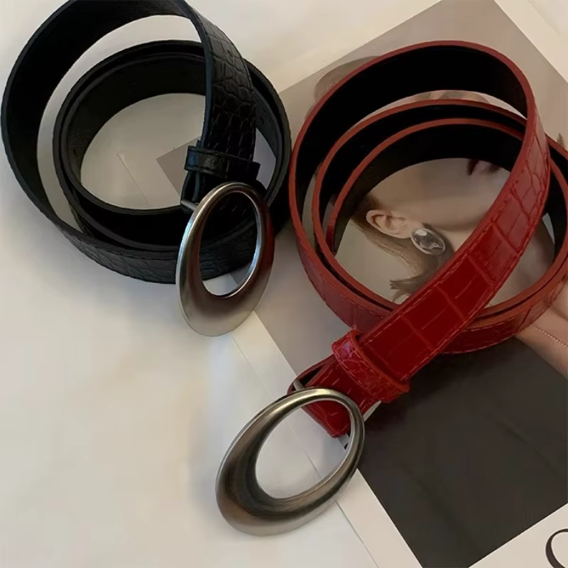 Ceinture vintage en cuir PU pour hommes et femmes