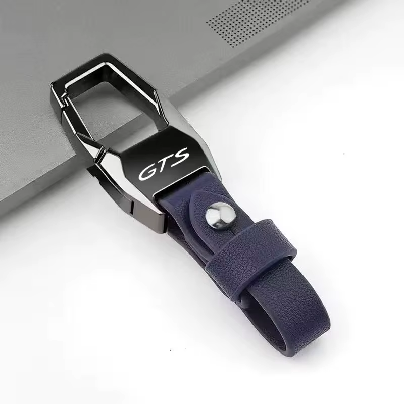 Porte-clés en cuir pour Porsche Panamera Cayenne Taycan 911 718