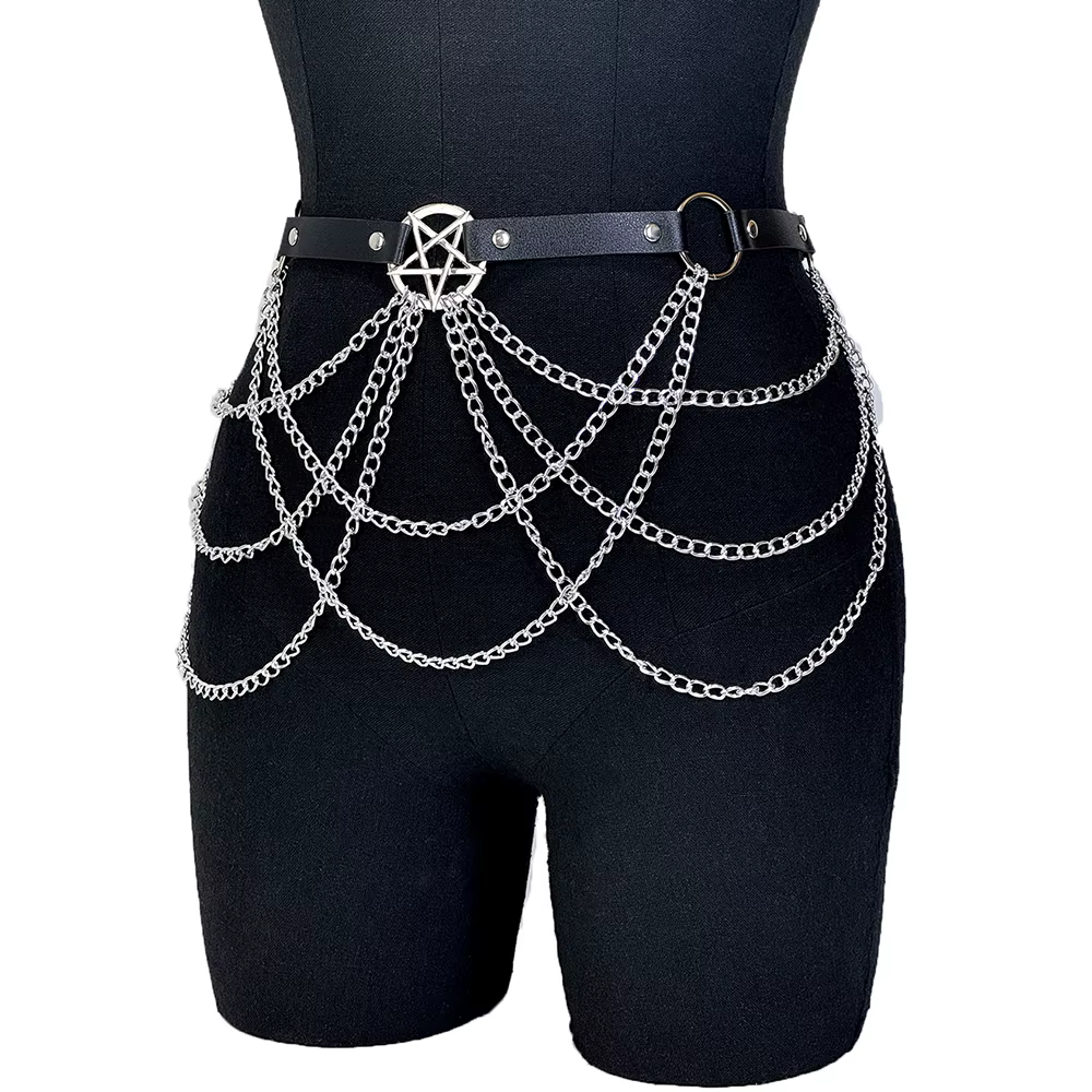 Femmes mode ceinture chaîne Style de rue
