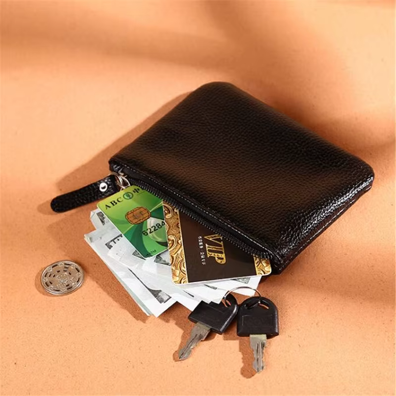 Porte-monnaie motif Litchi en cuir PU pour femme