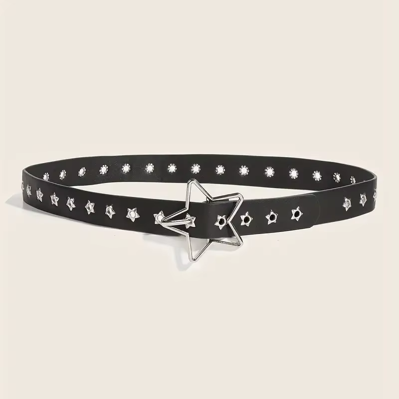 Ceintures de créateurs pour femmes de haute qualité luxe paume Punk Harajuku étoile oeillet Y2K filles jean ceinture