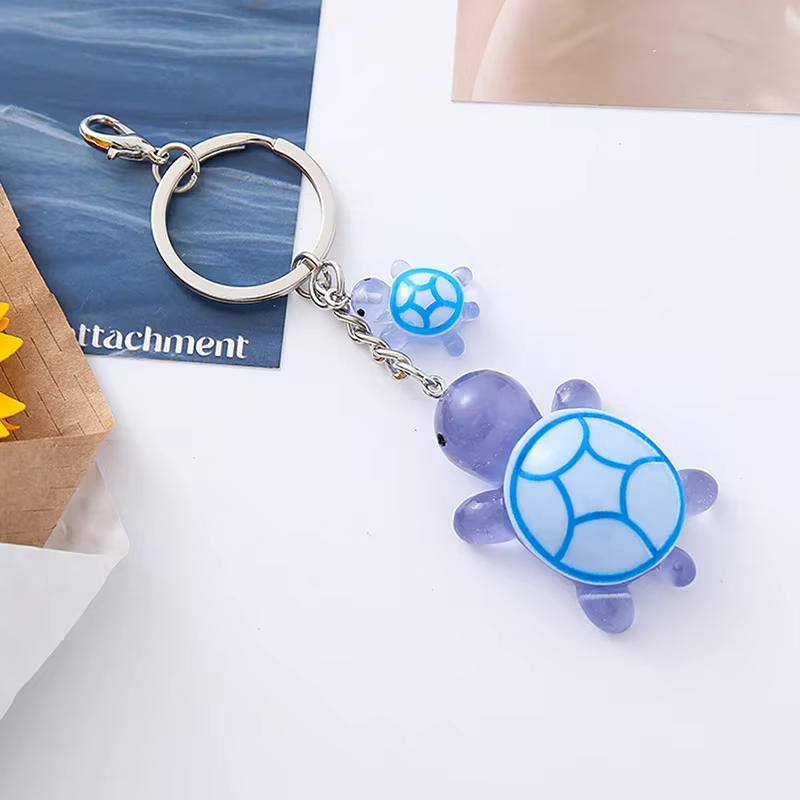 Porte-clés tortue lumineuse 3D