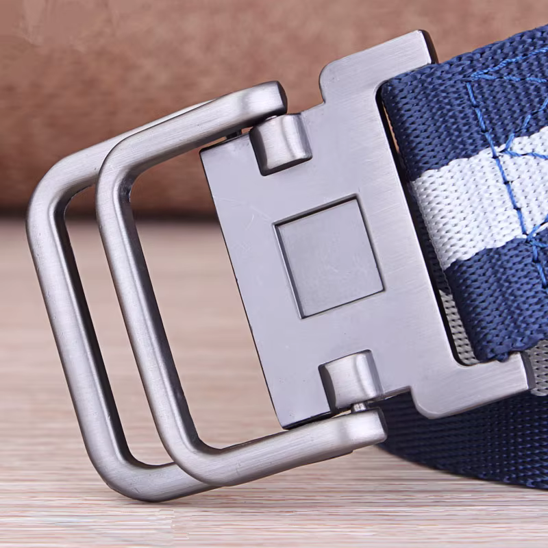Ceinture en toile à boucle Double boucle pour hommes