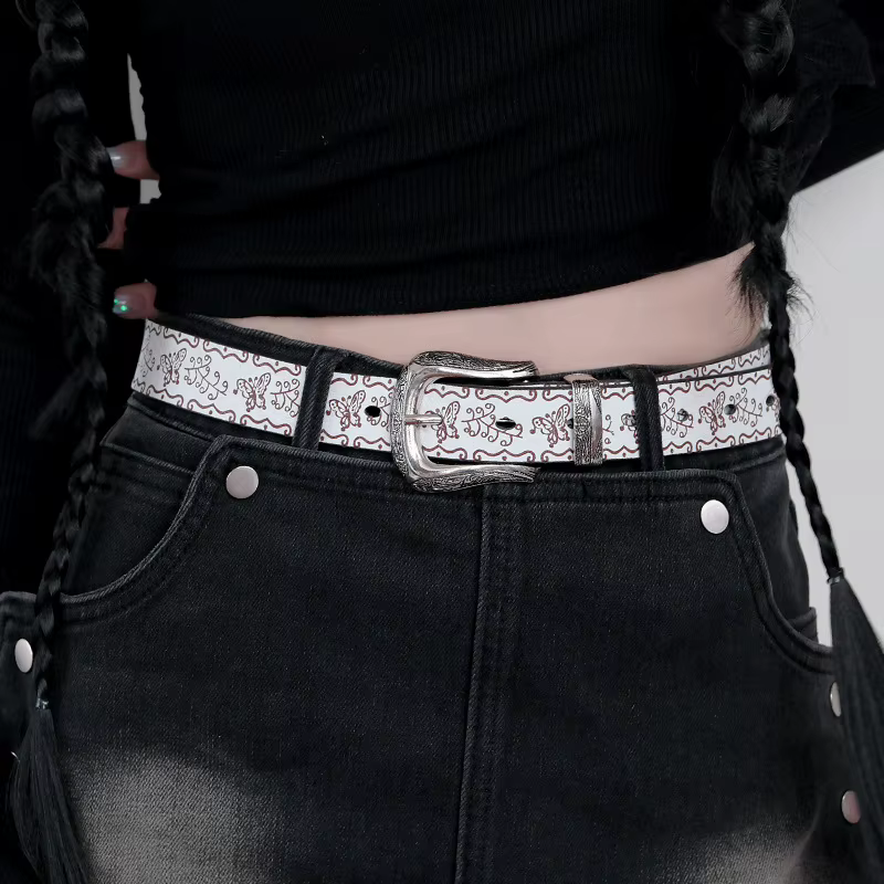 Ceinture de personnalité imprimée à la mode pour filles