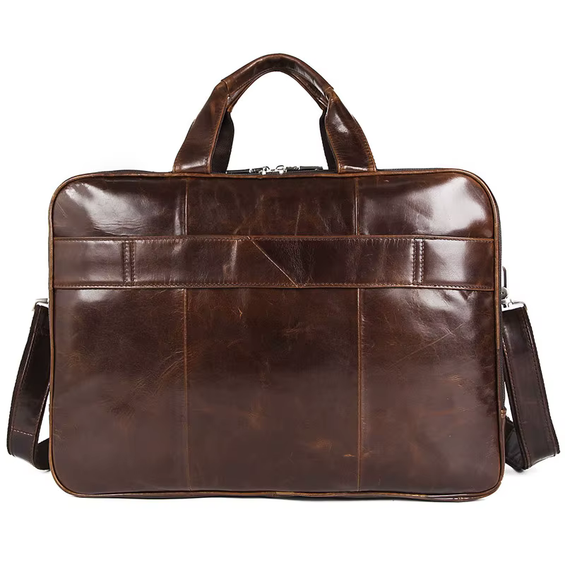 Sac à main de luxe en cuir véritable pour hommes