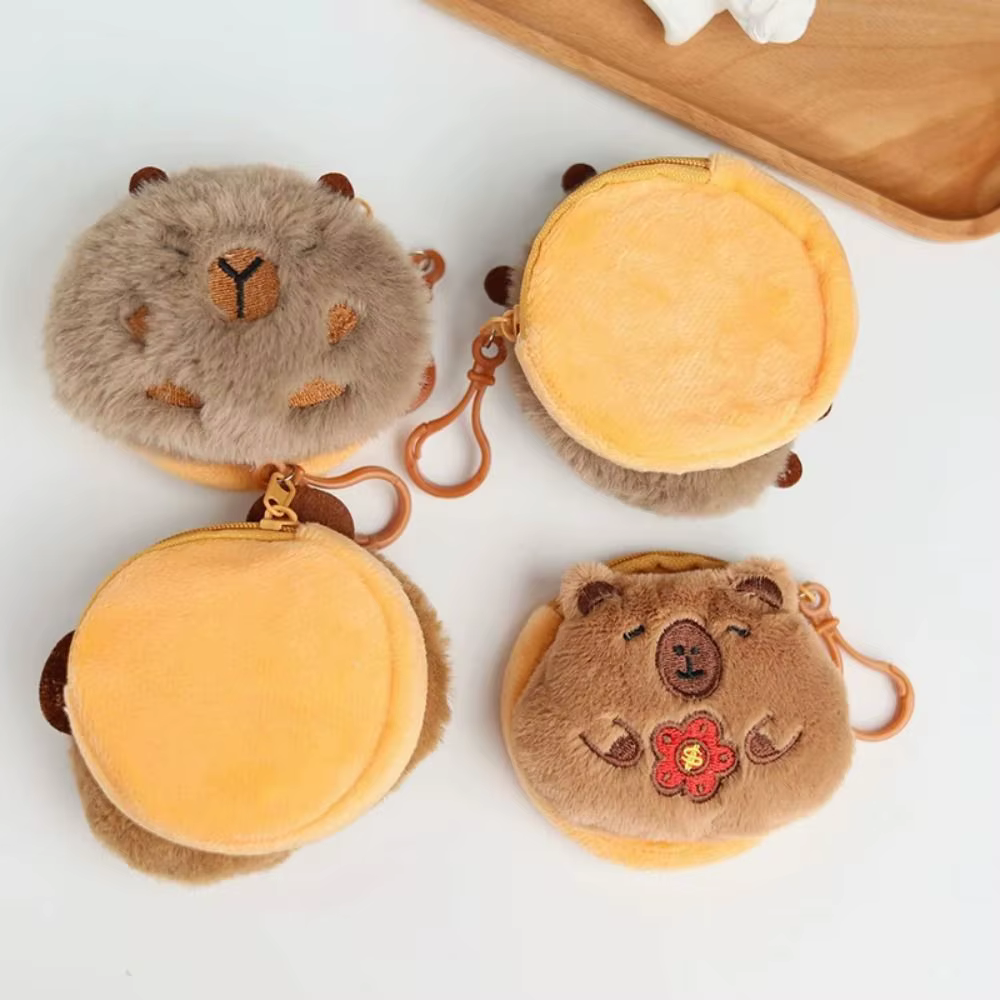 Nouveau créatif Capybara Anime en peluche porte-monnaie mode Kawaii Mini