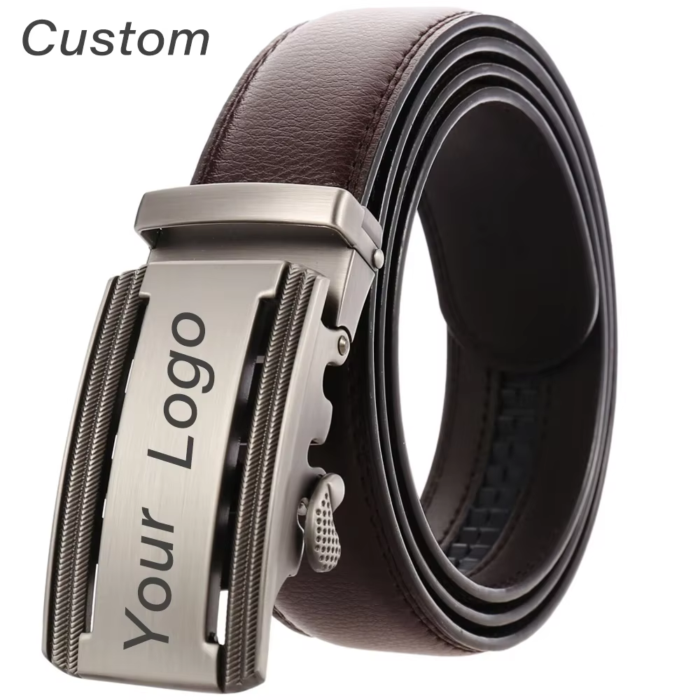 Ceinture en cuir blanc personnalisée pour hommes