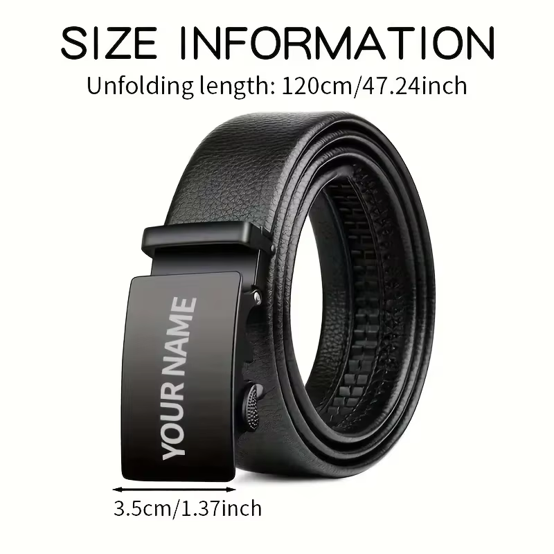 Ceinture décontractée personnalisée avec gravure de nom