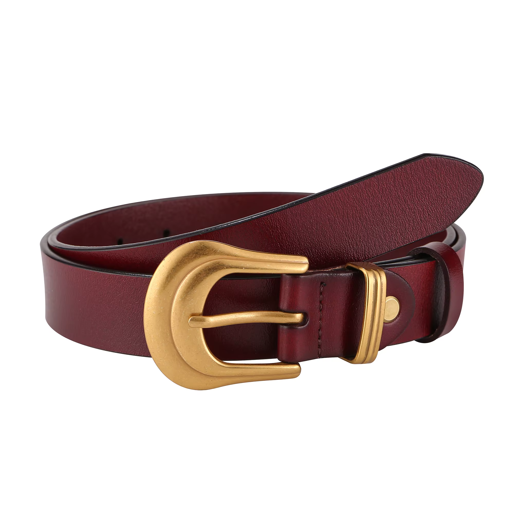 Nouvelle ceinture en cuir véritable pour femmes, ceinture noire occidentale, boucle dorée pour jeans, hommes et femmes