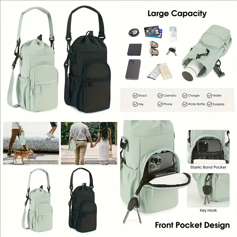 Sac bandoulière porte-bouteille avec sangle pour bouteilles isothermes de 32 oz et 40 oz
