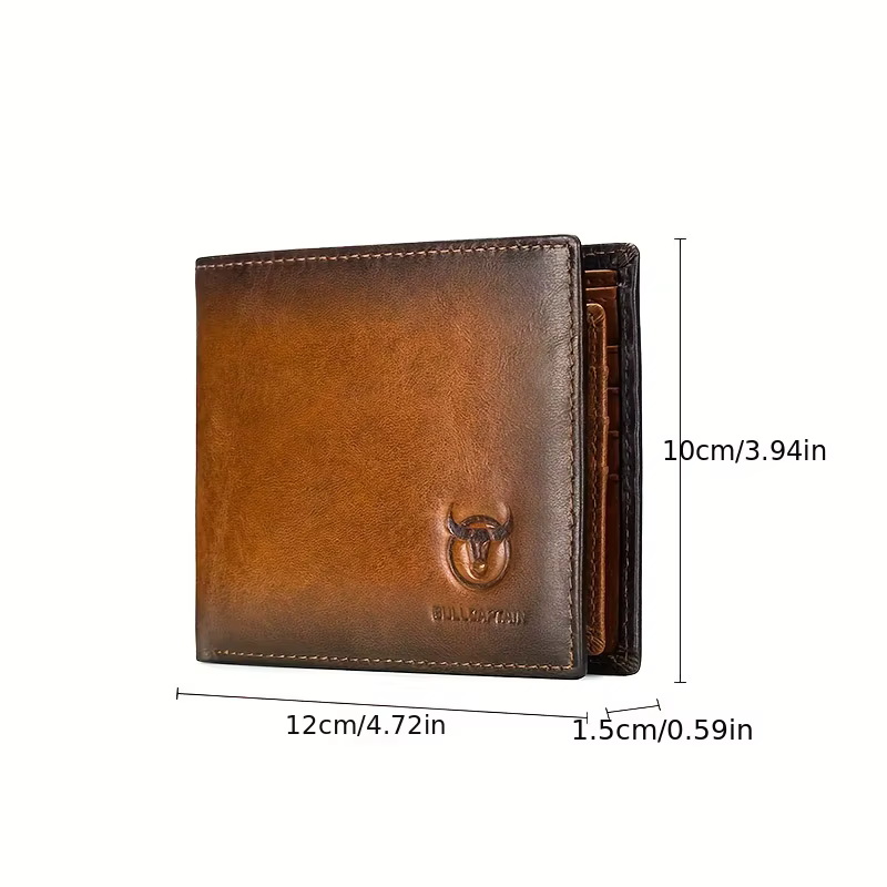Portefeuille en cuir véritable pour homme