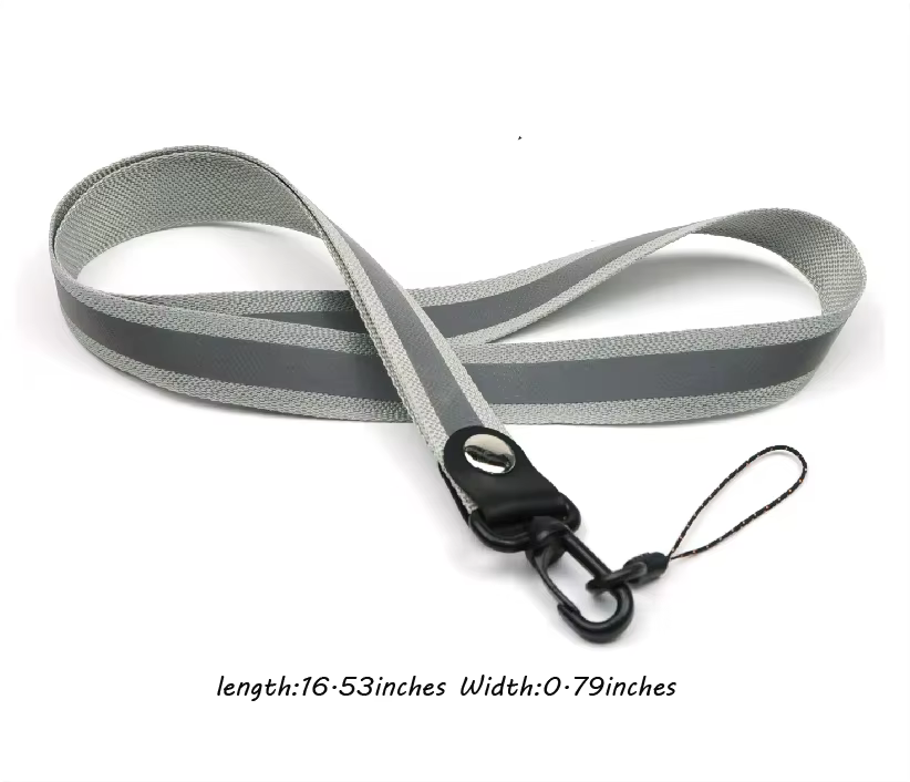 Cordons de cou réfléchissants pour téléphone, porte-clés, badge d'identification, avec porte-clés pour porte-carte d'identité, bracelet