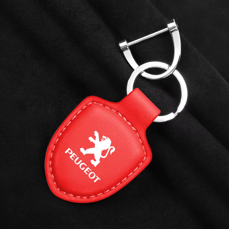 Porte-clés en cuir avec logo de voiture