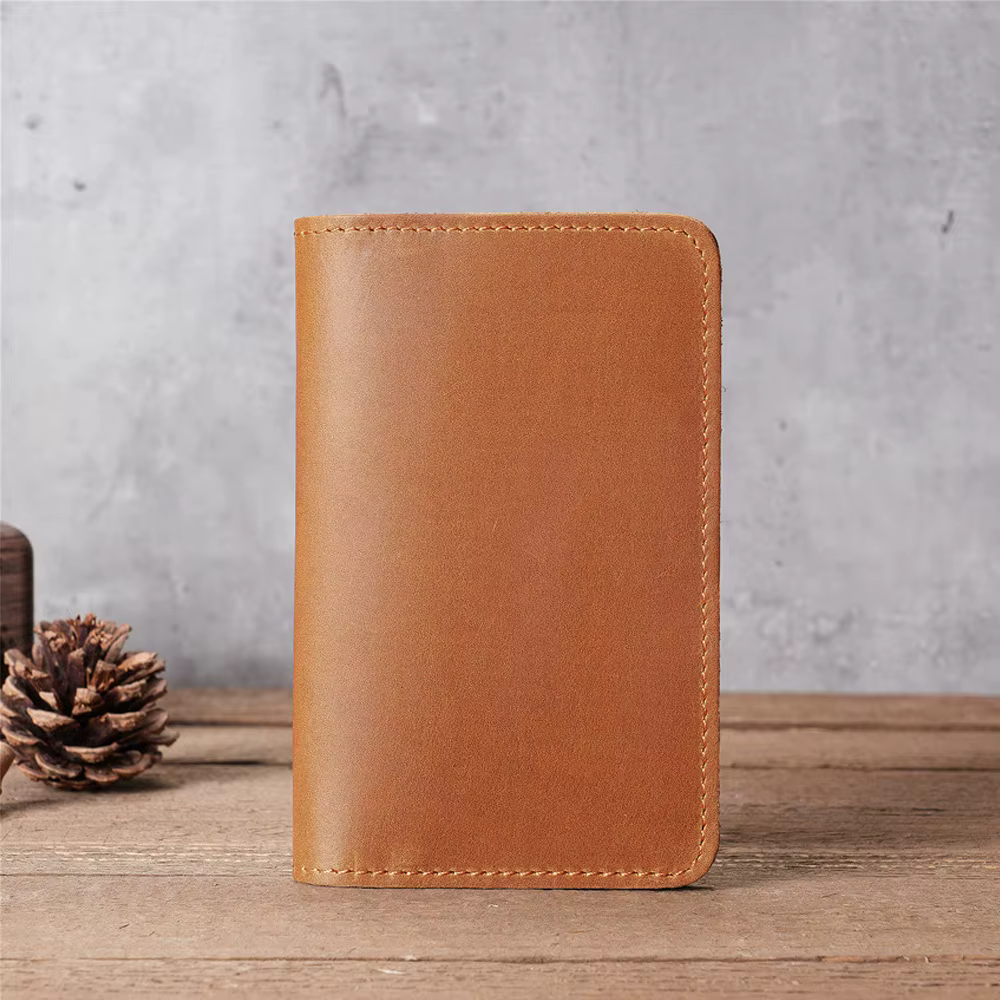 Porte-monnaie personnalisé en cuir véritable pour hommes