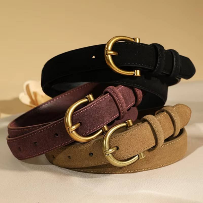 Ceinture en daim de luxe pour femmes