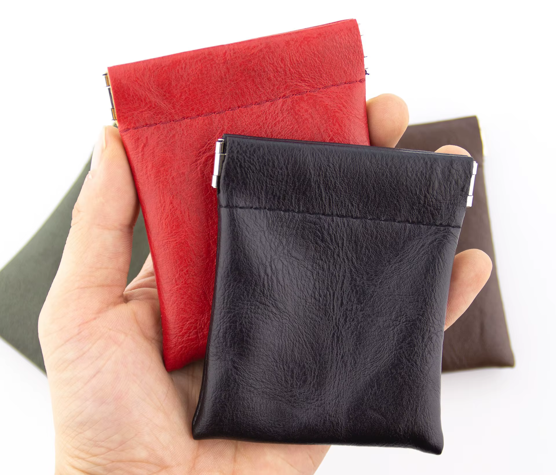 Mini porte-monnaie avec fermoir pour hommes et femmes