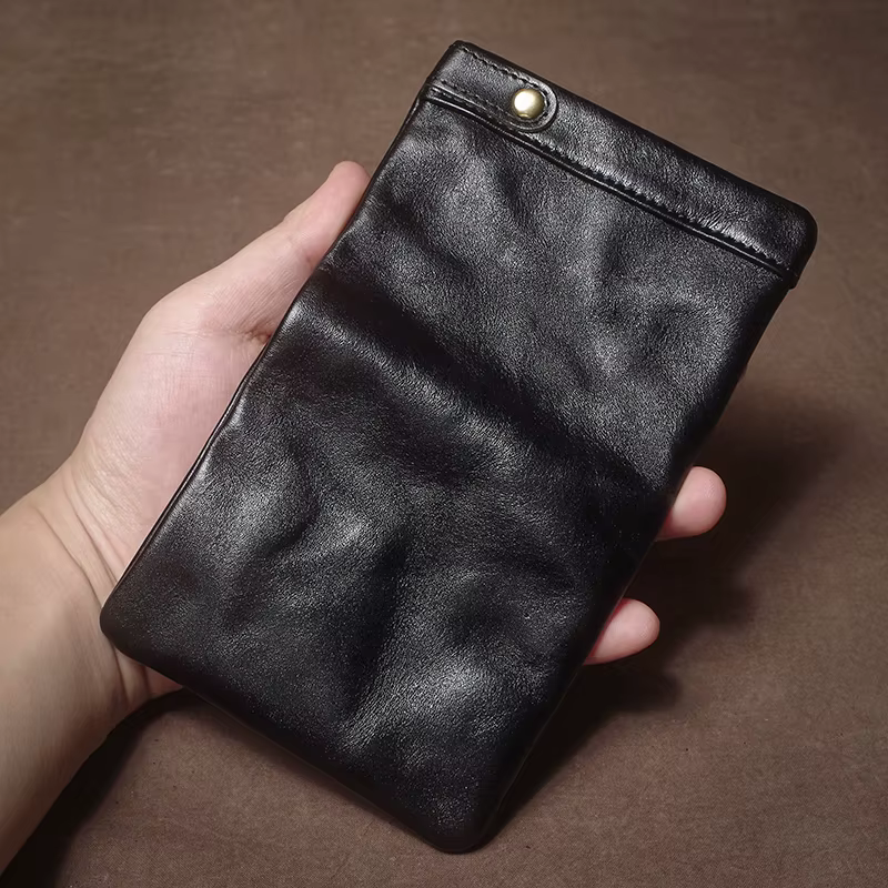 GURO rétro en cuir véritable court portefeuille hommes et femmes à deux volets pince à billets porte-carte de crédit avec fermeture éclair poche pour monnaie petit sac à main