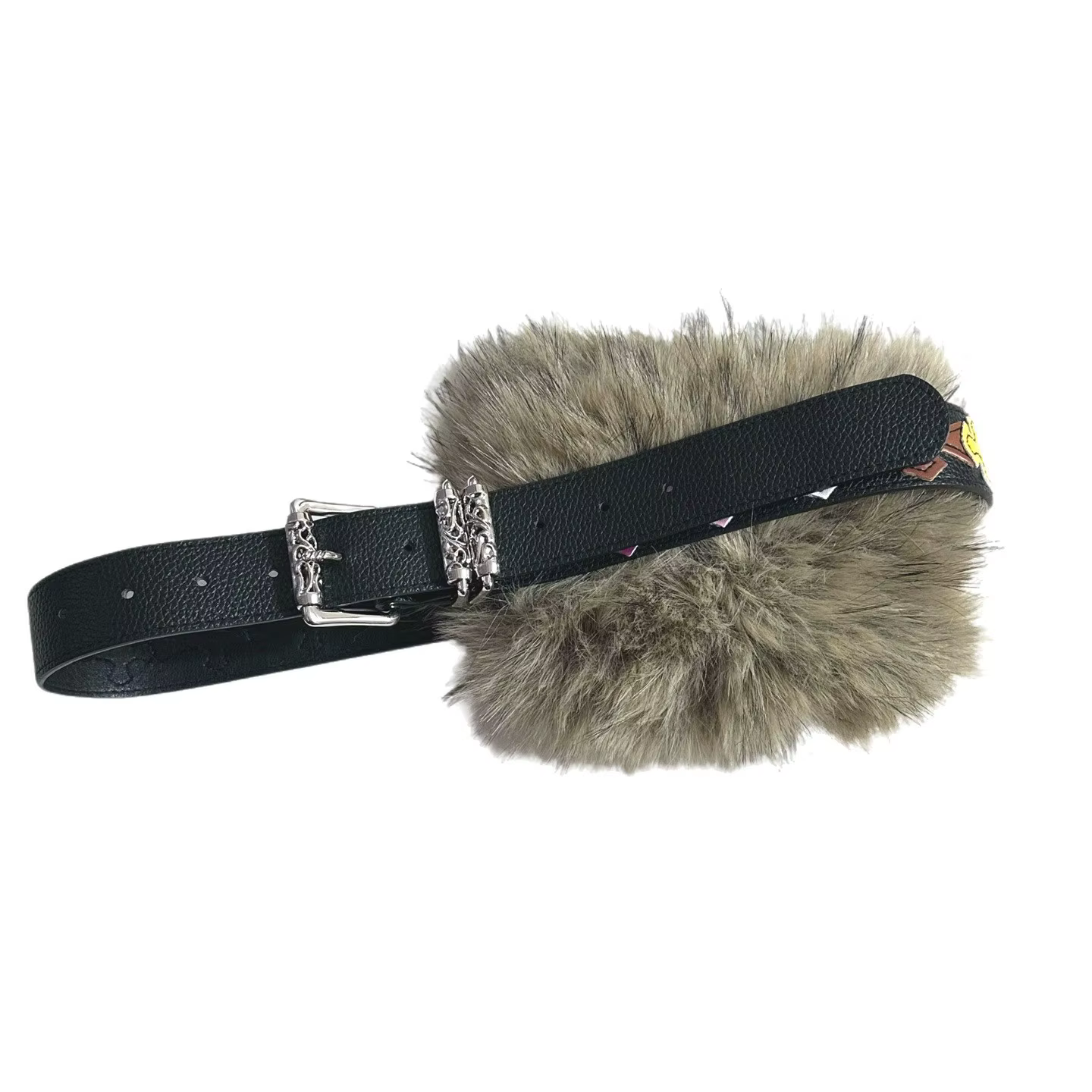 Ceinture en fourrure de Style américain pour Denim