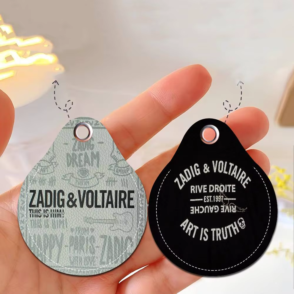 Porte-clés classique en PU en forme de goutte d'eau avec logo Z-Zadig V-Voltaire