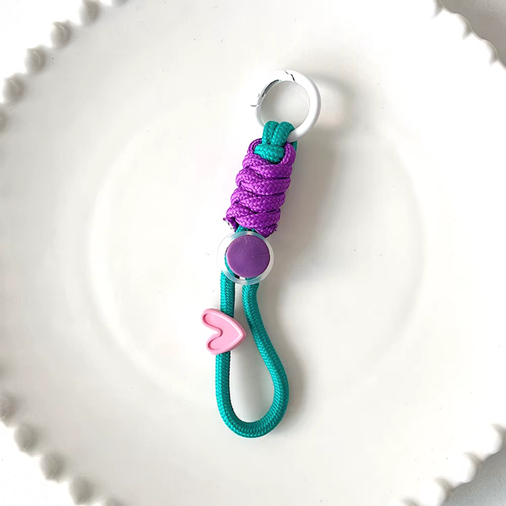 Porte-clés de mode créatif tressé lanière