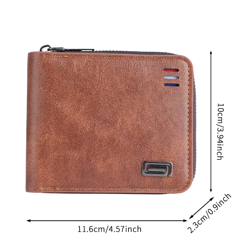 Portefeuille compact homme 2025 – Nouveau modèle uni