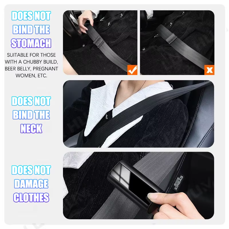 Ajusteur de ceinture de sécurité de voiture, réglage libre de la sangle d'épaule automatique, Clip de ceinture de sécurité pour les voyages, soulage la pression/Friction