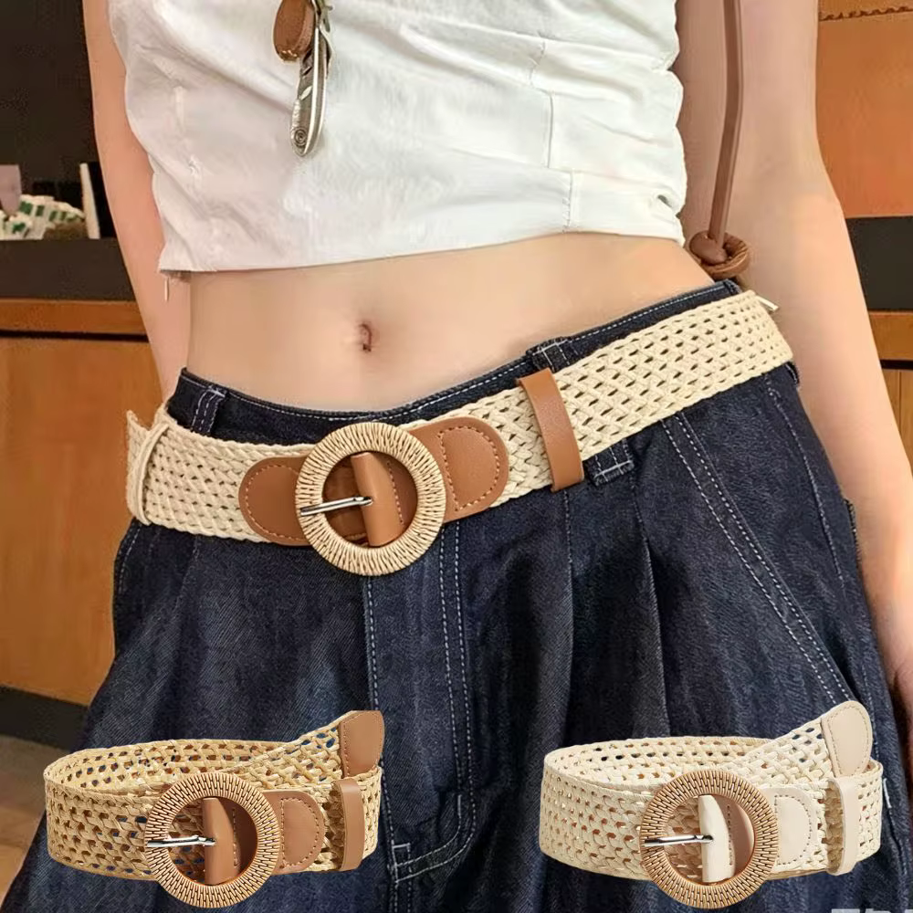 1 ceinture élastique tressée pour femme