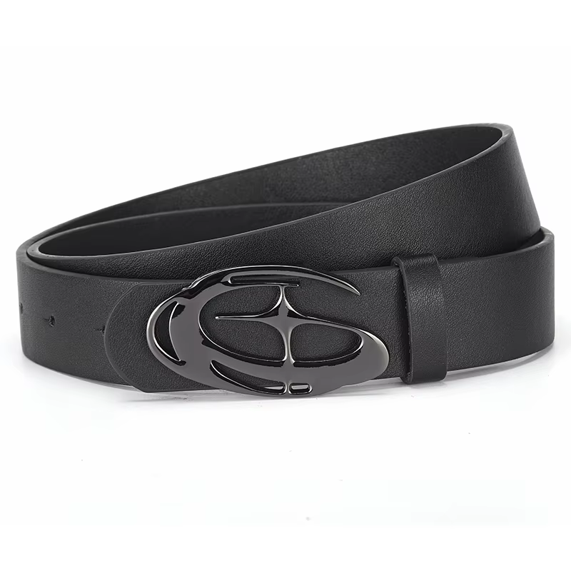 Ceinture à boucle lisse pour hommes