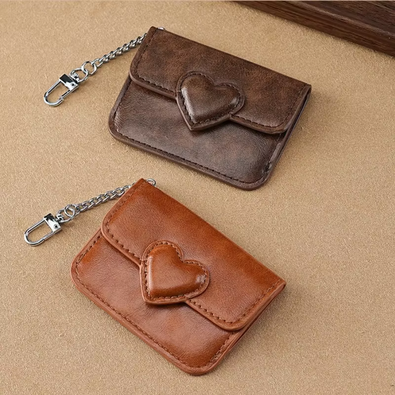 Porte-cartes Vintage en cuir PU pour femmes