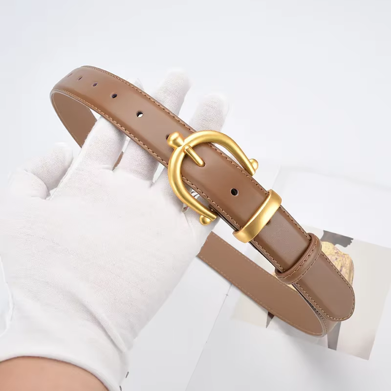 Ceinture en cuir de vache pour femmes