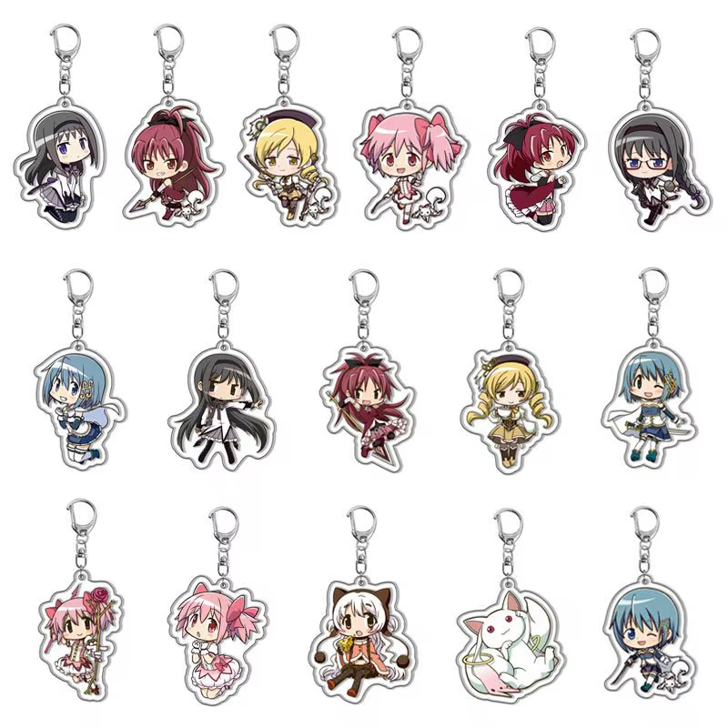 Porte-clés Anime Puella Magi Madoka Magica, Kaname Akemi Homura, Miki Sayaka, Tomoe Mami, Kyoko, pour les fans, cadeaux, bijoux
