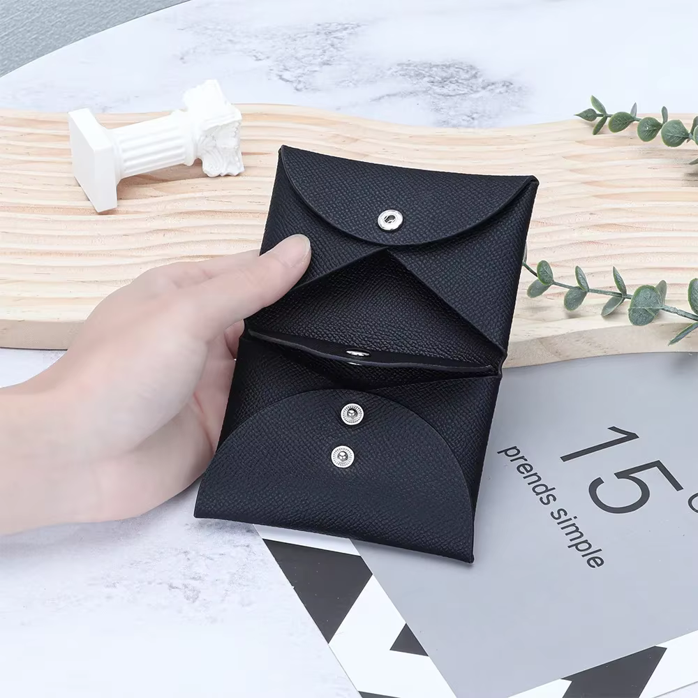 Mini porte-monnaie en cuir véritable
