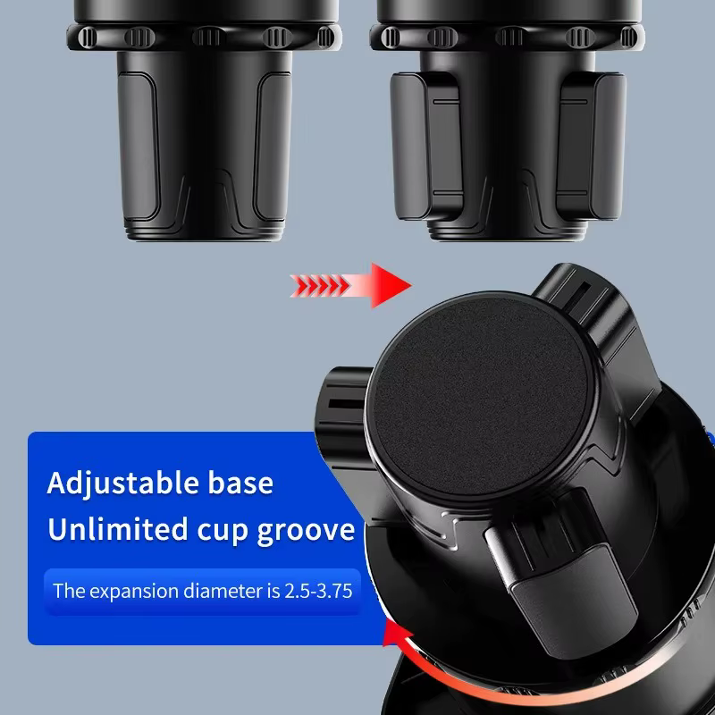 Plateau porte-gobelets pour voiture avec double porte-gobelets, plateau de repas pour voiture, plateau portable réglable pour boissons