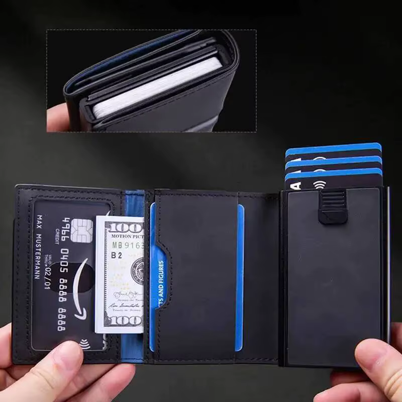 Portefeuille pour hommes porte-carte Portable boîte en aluminium