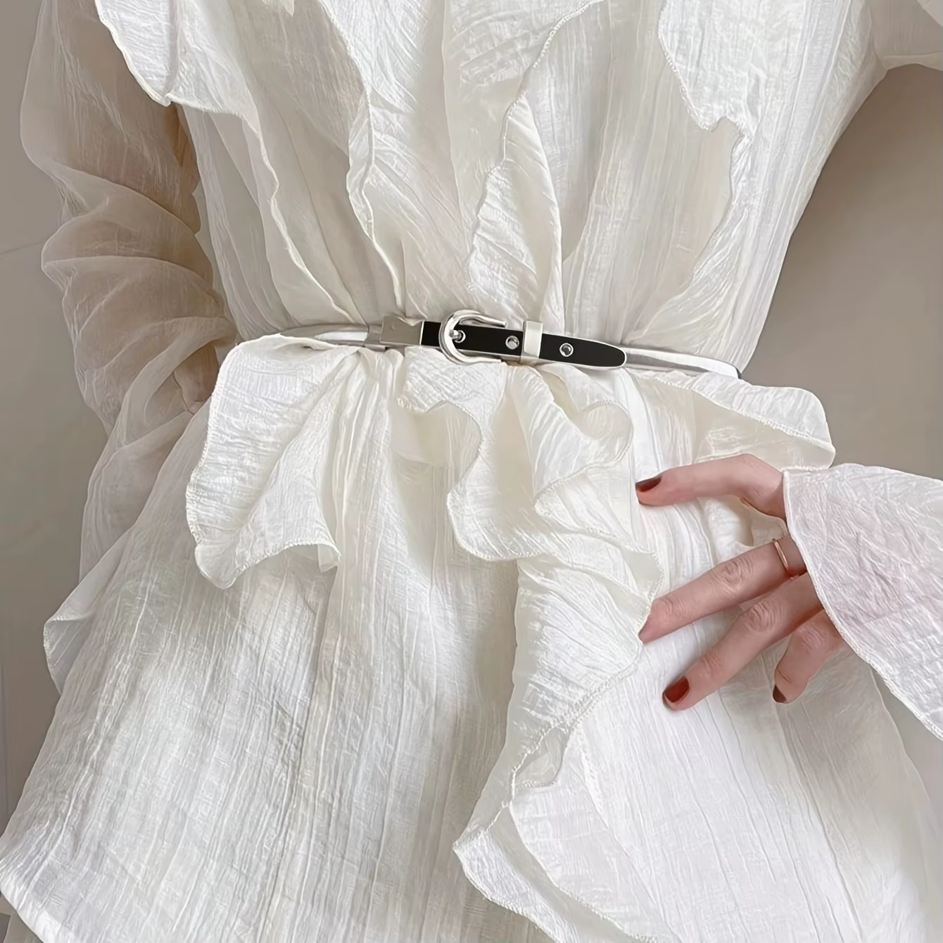 Ceinture pour femme en métal haut de gamme
