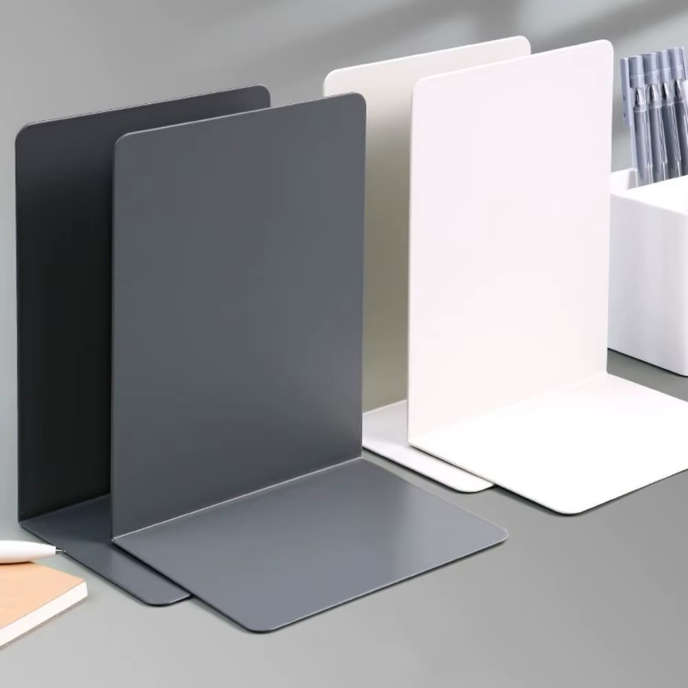 Porte-livres en forme de L, serre-livres de bureau durables, support de livres INS, présentoir simple, support de livres minimaliste
