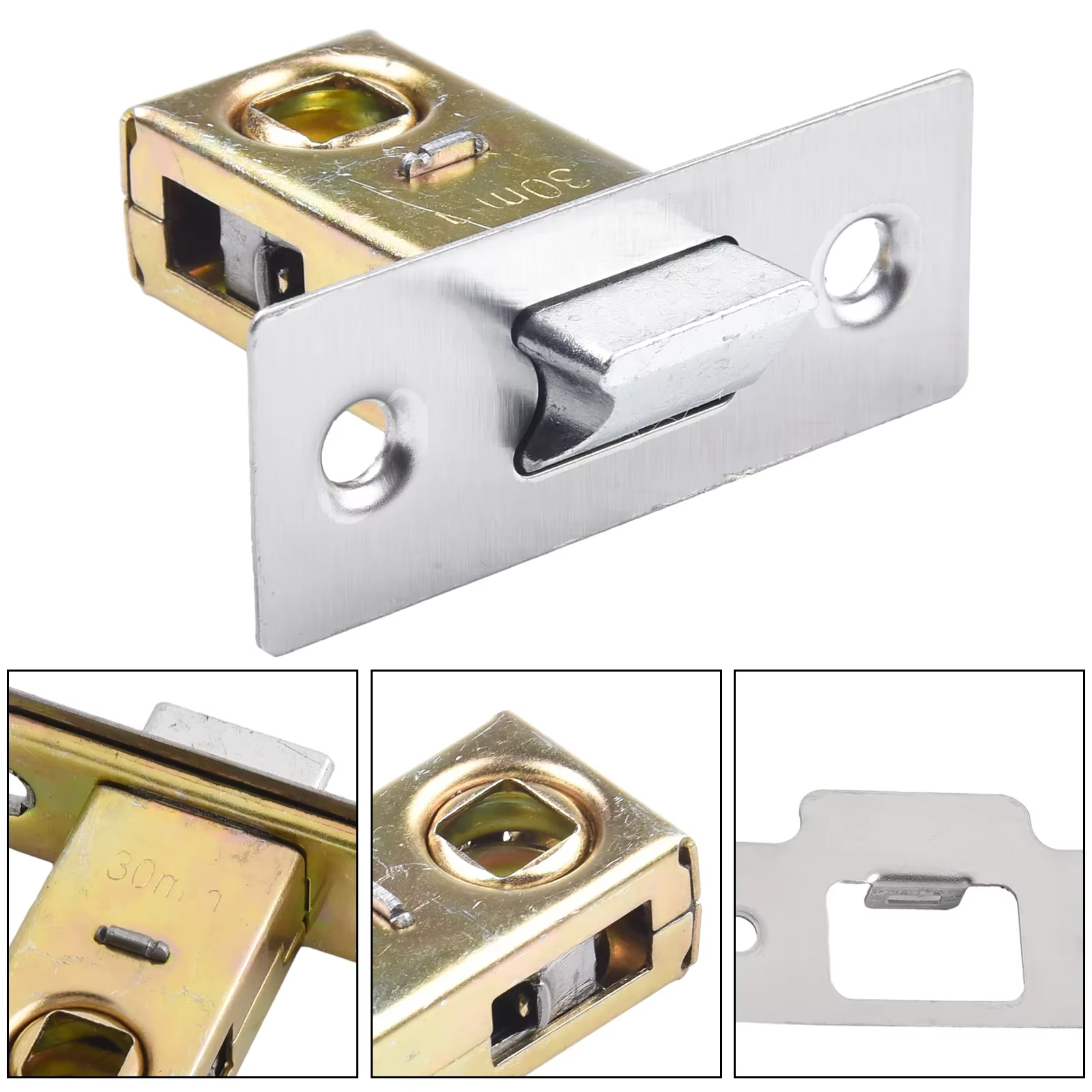 Loquet tubulaire de porte Mortice, installation de boulon interne, loquet non à ressort 30/35/40/ 45mm, serrures de quincaillerie pour portes en alliage de Zinc