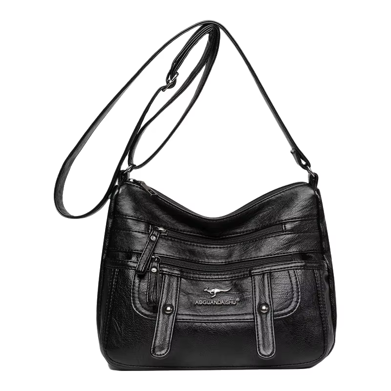 Sac à bandoulière pour femme en cuir souple