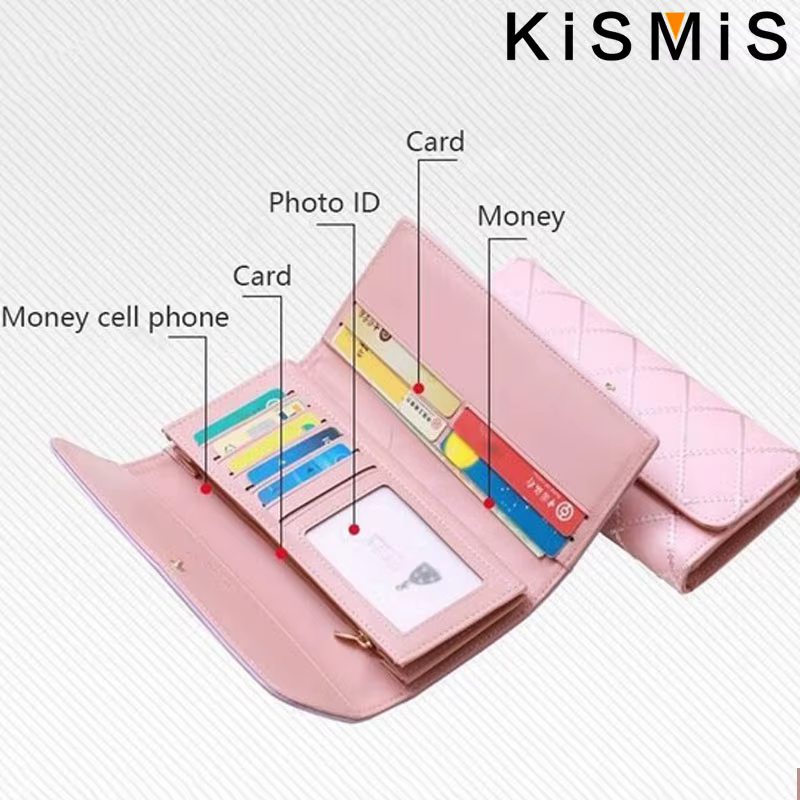 KISMIS portefeuilles pour femmes mignon rose poche