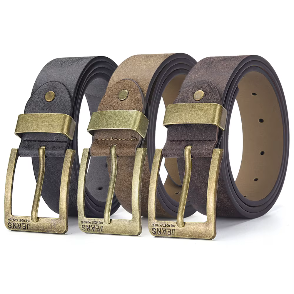 Ceinture en cuir PU pour hommes, de haute qualité, avec boucle ardillon en métal, pour loisirs et affaires, accessoire masculin à la mode, de styliste, nouvelle collection
