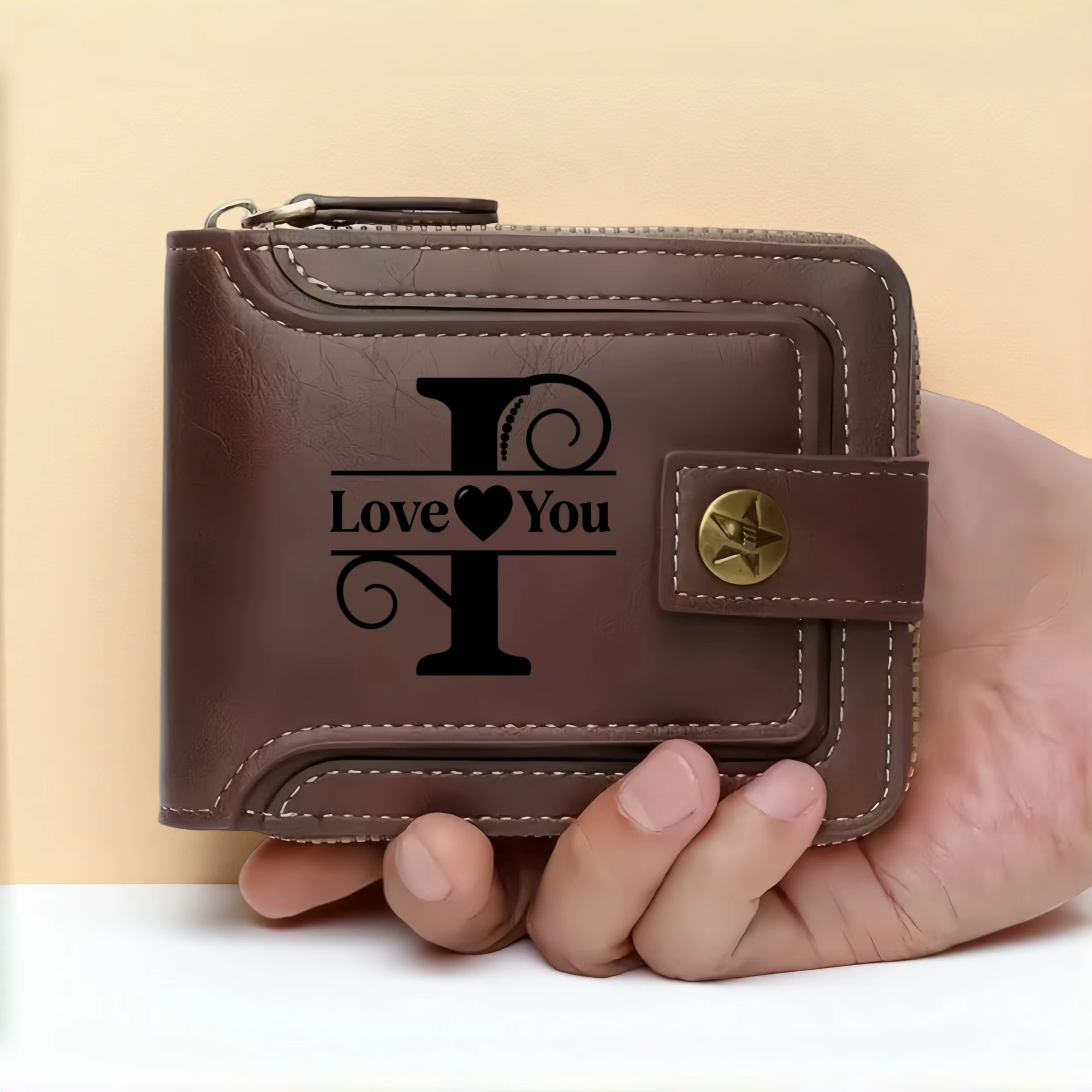 Portefeuille personnalisé pour homme avec nom