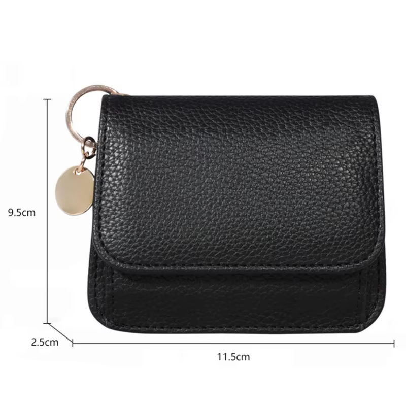 Portefeuille court pliable pour femmes, portefeuille en cuir Pu de qualité, porte-monnaie court Simple, porte-cartes de couleur unie, mignon, pour femmes