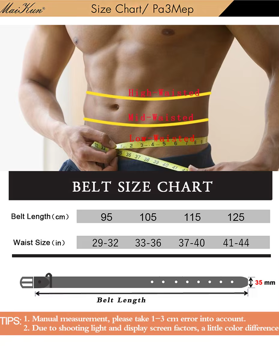 Maikun Ceinture décontractée vintage pour homme avec boucle ardillon noire pour étudiant - Large ceinture en cuir polyvalente