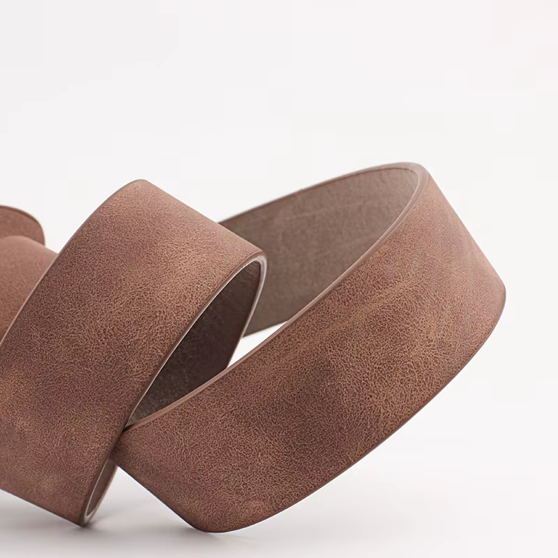 Ceinture tendance en simili cuir pour femmes, Design à boucle ronde, Simple et polyvalente, décoration pour jeunes étudiants, ceinture en jean