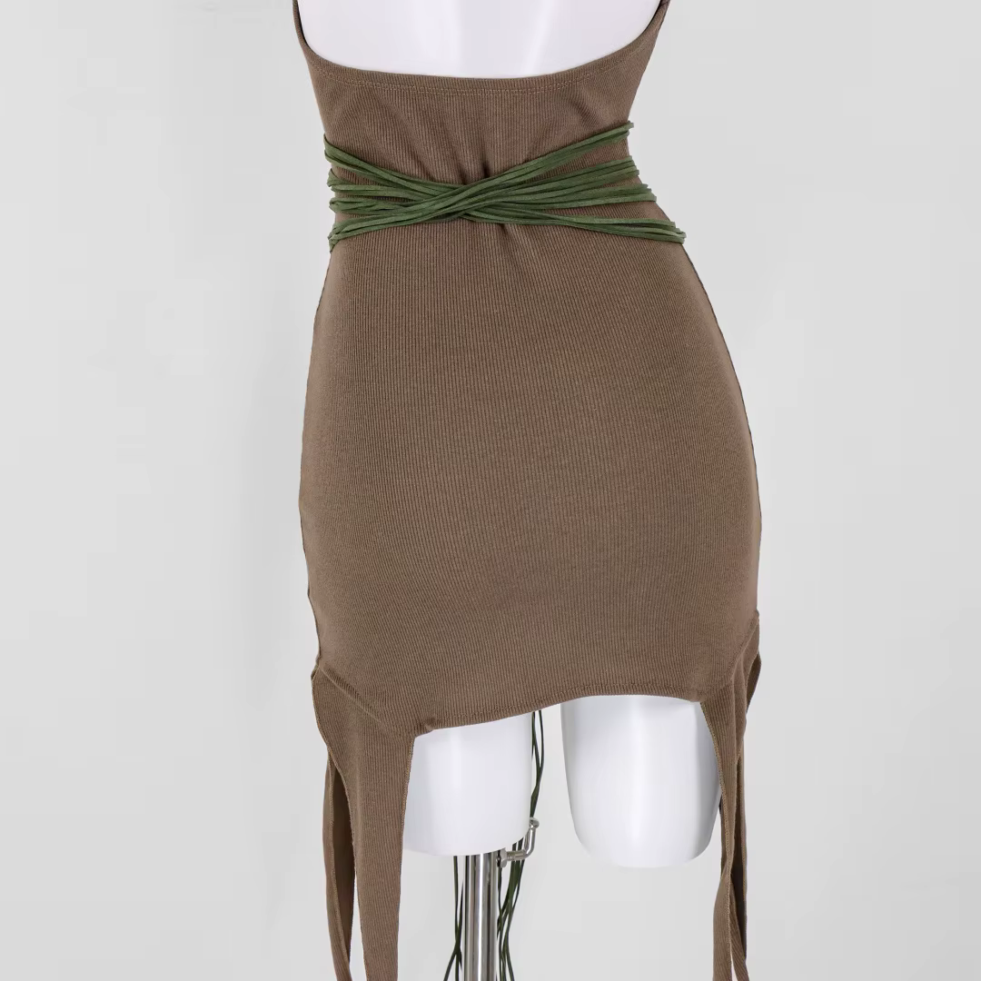 Ceinture longue à nœuds médiévale pour femmes