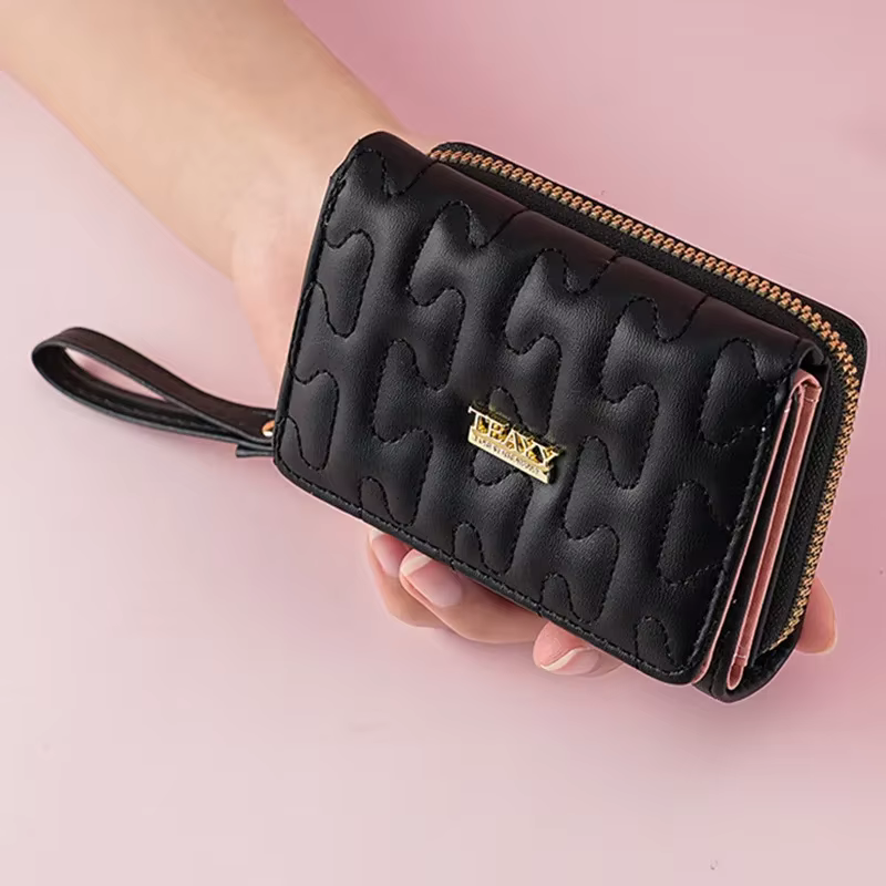 Petit portefeuille pour femme en cuir