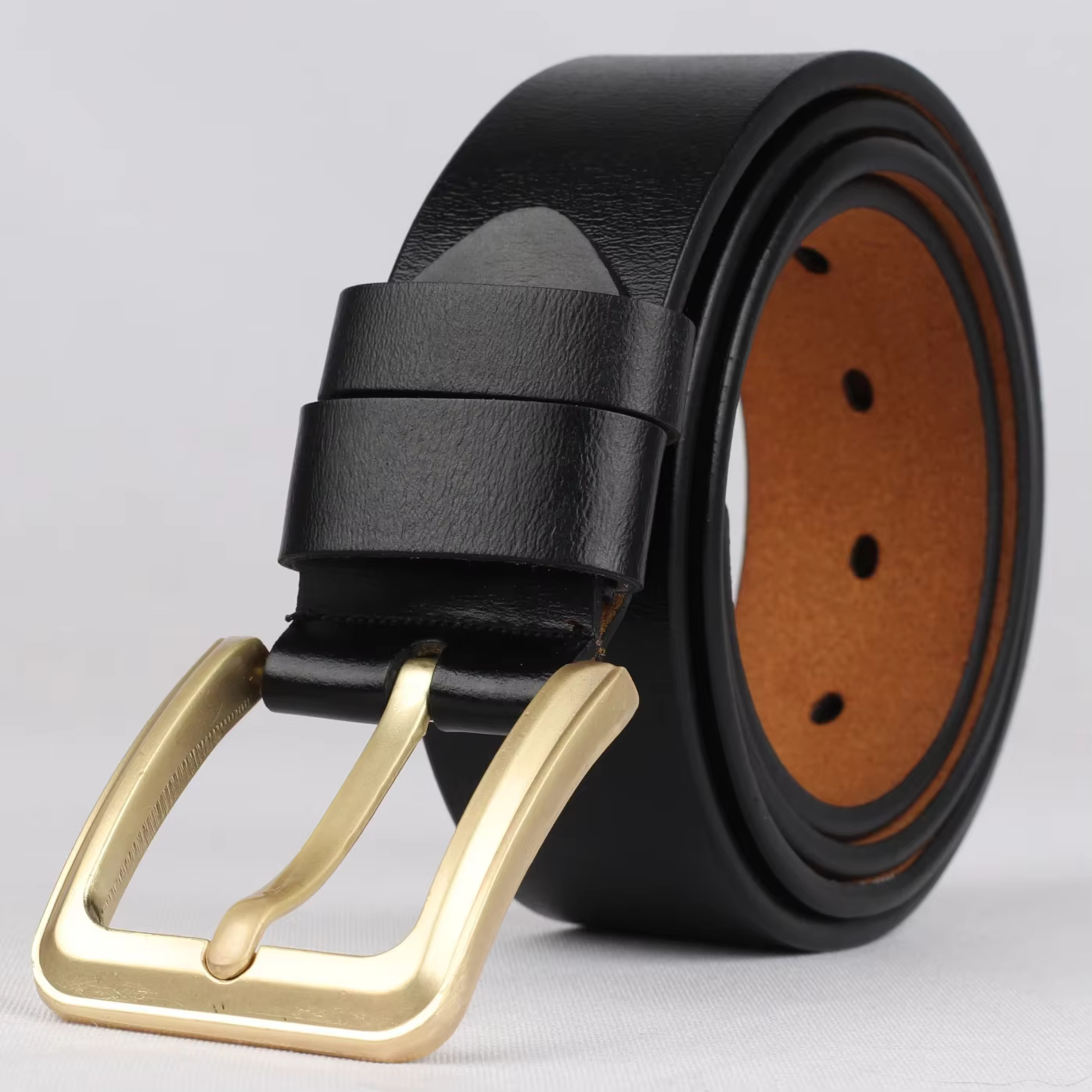 Ceinture en cuir de vachette véritable pour femmes et hommes