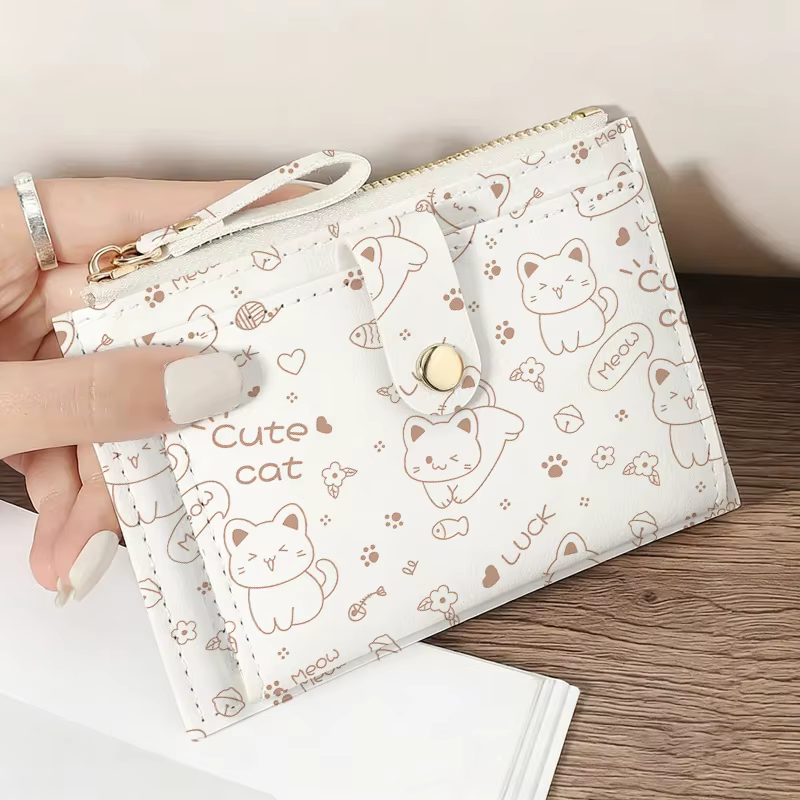 Portefeuille chat mignon pour femmes