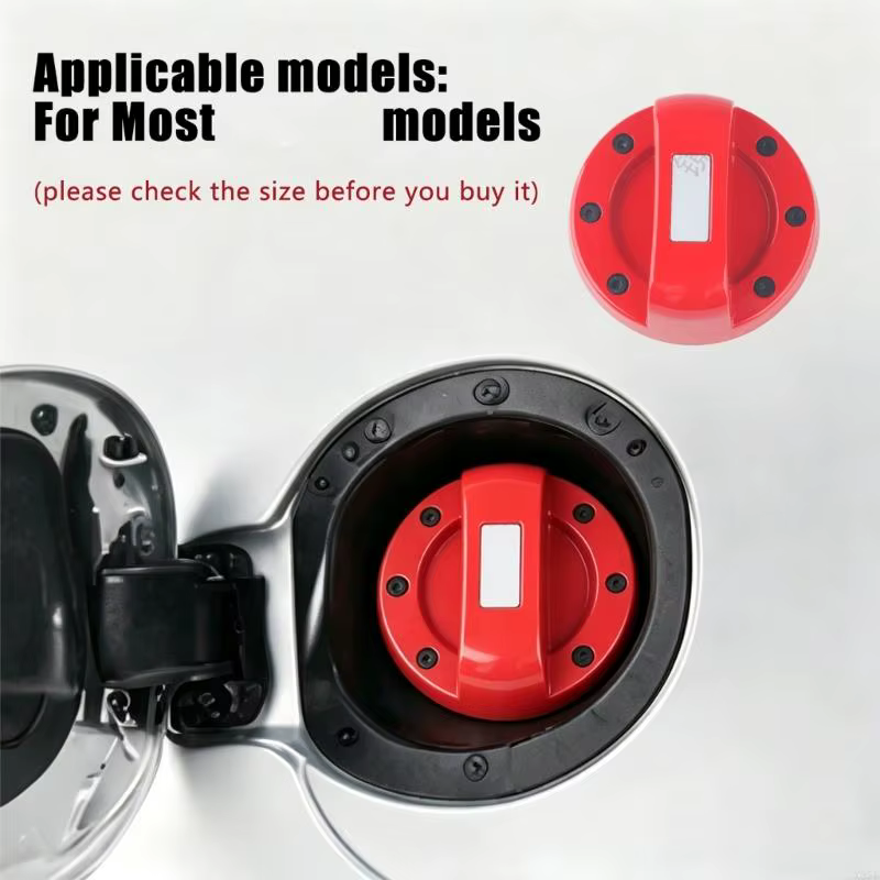 Couvercle d'accent porte carburant ABS, garniture ronde pour réservoir carburant voiture, extérieur X37F