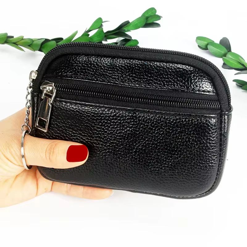 Femmes Mini portefeuille en cuir PU femme sac à main porte-carte porte-monnaie portefeuilles courts petit sac